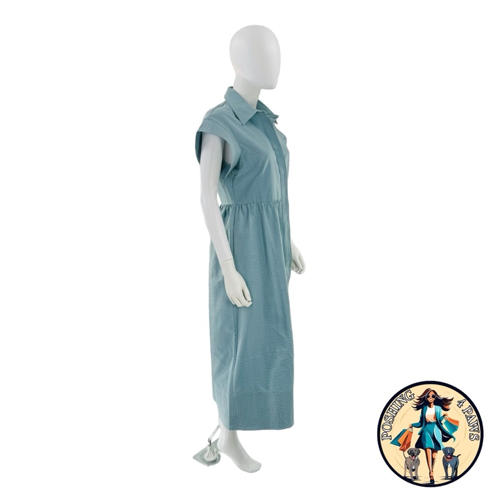 Tuckernuck Pale Blue Belted Midi Shirt Dress - Picture 6 of 10